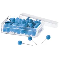 Magnetoplan Pin Nadeln Dose a. 100 Stück, blau