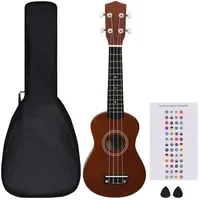 VidaXL Sopran Ukulele Braun