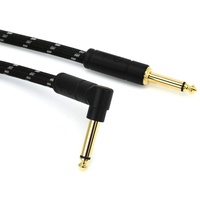 Fender Deluxe Series Instrument Cable Black Tweed Angled 7.5m