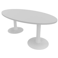 Quadrifoglio Konferenztisch Idea+ lichtgrau oval, 200,0 x 110,0 x