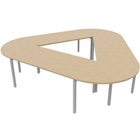 Quadrifoglio Konferenztisch Idea+ eiche Trapezform, 320,0 x 298,0 x
