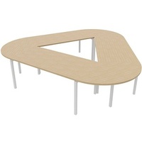 Quadrifoglio Konferenztisch Idea+ eiche Trapezform, 320,0 x 298,0 x