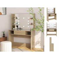VidaXL vidaXL, Schminktisch mit LED-Beleuchtung 100x40x135 cm MDF Eiche-Optik