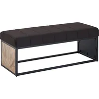 FineBuy Sitzbank FineBuy Polsterbank Schwarz 105 cm Bettbank Schlafzimmer
