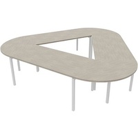 Quadrifoglio Konferenztisch Idea+ beton Trapezform, 320,0 x 298,0 x