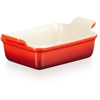Le Creuset Auflaufform Tradition rechteckig 19cm 1.1l kirschrot