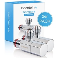 Bächlein Universal Eckventil selbstdichtend mit Schnellverschluss [2er Set], 1/2