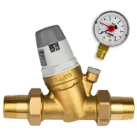 Stabilo-sanitär Caleffi Wasserdruckminderer 1/2 Zoll Druckminderer Wasser mit Manometer,