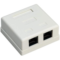 Goobay 2-port RJ45 Anschlussdose, CAT 6, UTP