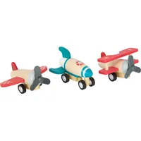 Small Foot Company small foot 11884 - Rückziehflieger-Set, Flugzeug-Set,