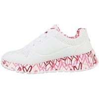 SKECHERS Uno Lite Lovely Luv Sneaker White Synthetic Red