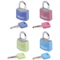 Master Lock 4 Vorhängeschlösser 3-Stift-Zyl. 20mm 9120EURQCOLNOP