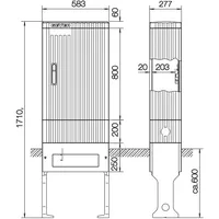 ABN SL175P Anschlusssäule mit Montageplatte