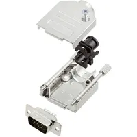 TRU Components TCDTZK09HDP15K 7709036 D-SUB Stiftleisten-Set 180° Polzahl: 15