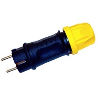 GIFAS Electric 108071 Schutzkontaktstecker Gummi Schwarz