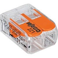 HEIDEMANN WAGO COMPACT-Klemme 2 x 0,2-4qmm transparent 5 Stueck