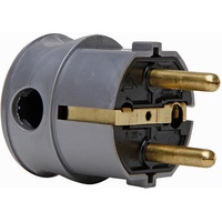 Kopp Schutzkontakt-Winkelstecker, 1 Stück, silber, 178520009