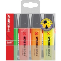 Stabilo BOSS ORIGINAL Textmarker farbsortiert, 4 St.