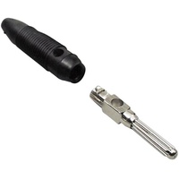TRU Components Büschelstecker Stecker, gerade, Elektronikkabel + Stecker, Schwarz