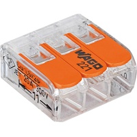 HEIDEMANN WAGO COMPACT-Klemme 3x0,2-4qmm transparent 5 Stueck Btl. m.