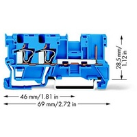 WAGO 769-251/000-006 Basisklemme 5mm Zugfeder Belegung: N Blau 50