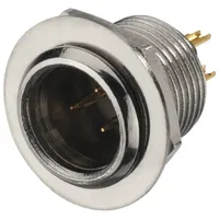 Monacor XLR-308/P Mini XLR-Einbaustecker