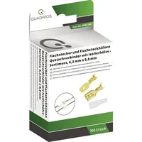 Quadrios 1908C184 Quetschverbinder-Sortiment 0.50 mm2 1 mm2 Messing, Transparent