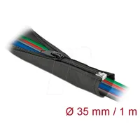 DeLock Kabel-Bündelschlauch Polyester Schwarz (Ø x 35 mm