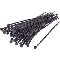 TRU Components 1592864 TC-CVR250BK203 Kabelbinder 250mm 4.80mm Schwarz UV-stabilisiert