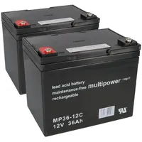 Multipower Ersatzakku für Shoprider Trios 2x Multipower 12V -