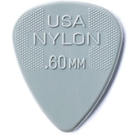 Jim Dunlop Nylon Standard, Hellgrau, 0,60 mm, 72/Beutel.