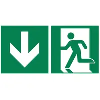 SOENNECKEN Hinweisschild Notausgang 30x15cm Hart-PVC