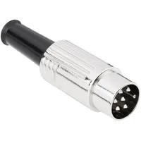 TRU Components 1578944 DIN-Rundsteckverbinder Stecker, gerade Polzahl: 6 Silber