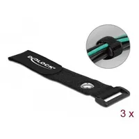 DeLock Klett-Kabelbinder mit Schlaufe und Befestigungsöse L x B