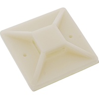InLine Befestigungssockel für Kabelbinder, 40x40mm, selbstklebend, natur