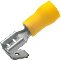 Klauke Flachsteckhülsen mit Abzweig, PVC-teilisoliert, 4,0-6,0mm2 6,3x0,8mm, 100 Stück