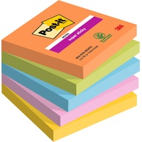 Post-it Super Sticky Boost Haftnotizen extrastark farbsortiert, 5 Blöcke