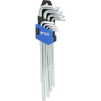 BRILLIANT TOOLS Winkelstiftschlüssel-Satz, 9-tlg, Torx®-Profil, lang