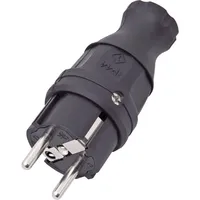Inter Bär InterBär 9003-004.01 Schutzkontaktstecker Gummi 230 V Schwarz