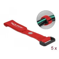 DeLock Klettkabelbinder (L x B) 20 mm Rot 5