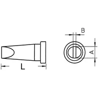 Weller LT-H Lötspitze Meißelform, gerade Spitzen-Größe 0.8mm Inhalt 1St.