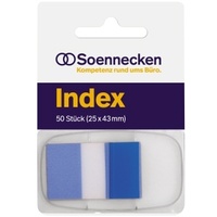SOENNECKEN Haftstreifen Index 5822 25x43mm 50Streifen blau