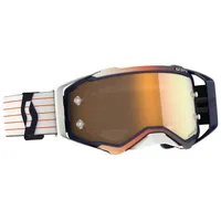 Scott Prospect Amplifier MX Goggle Cross/MTB Brille blau/weiß/goldfarben chrom