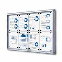 Showdown® Displays Schaukasten SL B1 silber 8x DIN A4