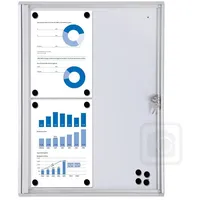Showdown® Displays Schaukasten Economy XS silber 4x DIN A4