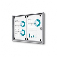 Showdown® Displays Schaukasten Economy XS B1 silber 2x DIN