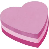 Post-it Haftnotiz-Würfel, 70 x 70 mm, Herz-Form, 3-farbig