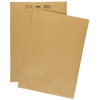 IDENA Versandtaschen ohne Fenster, DIN C4, braun,