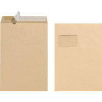 Herlitz Versandtasche C4 mit Fenster, braun
