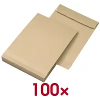 MAILmedia Faltentaschen DIN B4 ohne Fenster braun mit 4,0